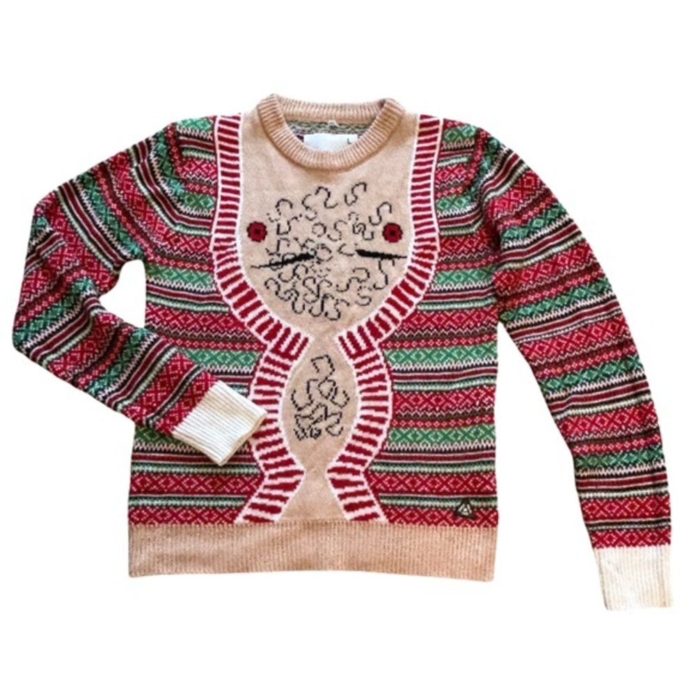 UNCLE RALPH Chrismas Holiday Knit Crew Neck Ugly Sweater